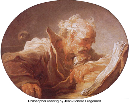 Philosopher Reading by Jean-Honore Fragonard