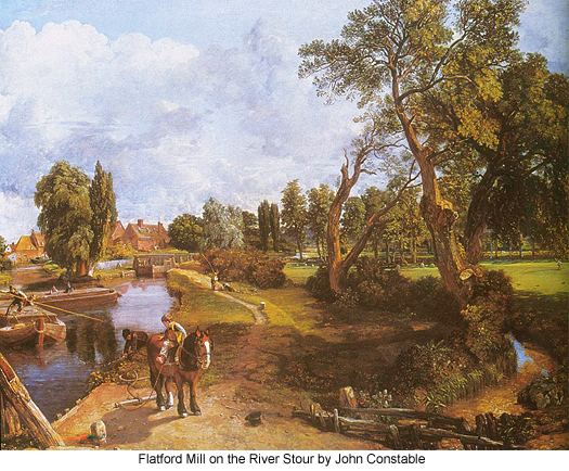 Flatford Mill on the River Stour by John Constable